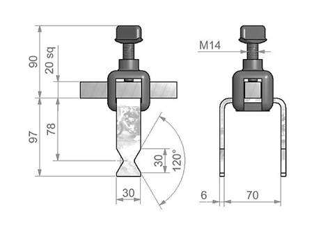 Box clamp drawing